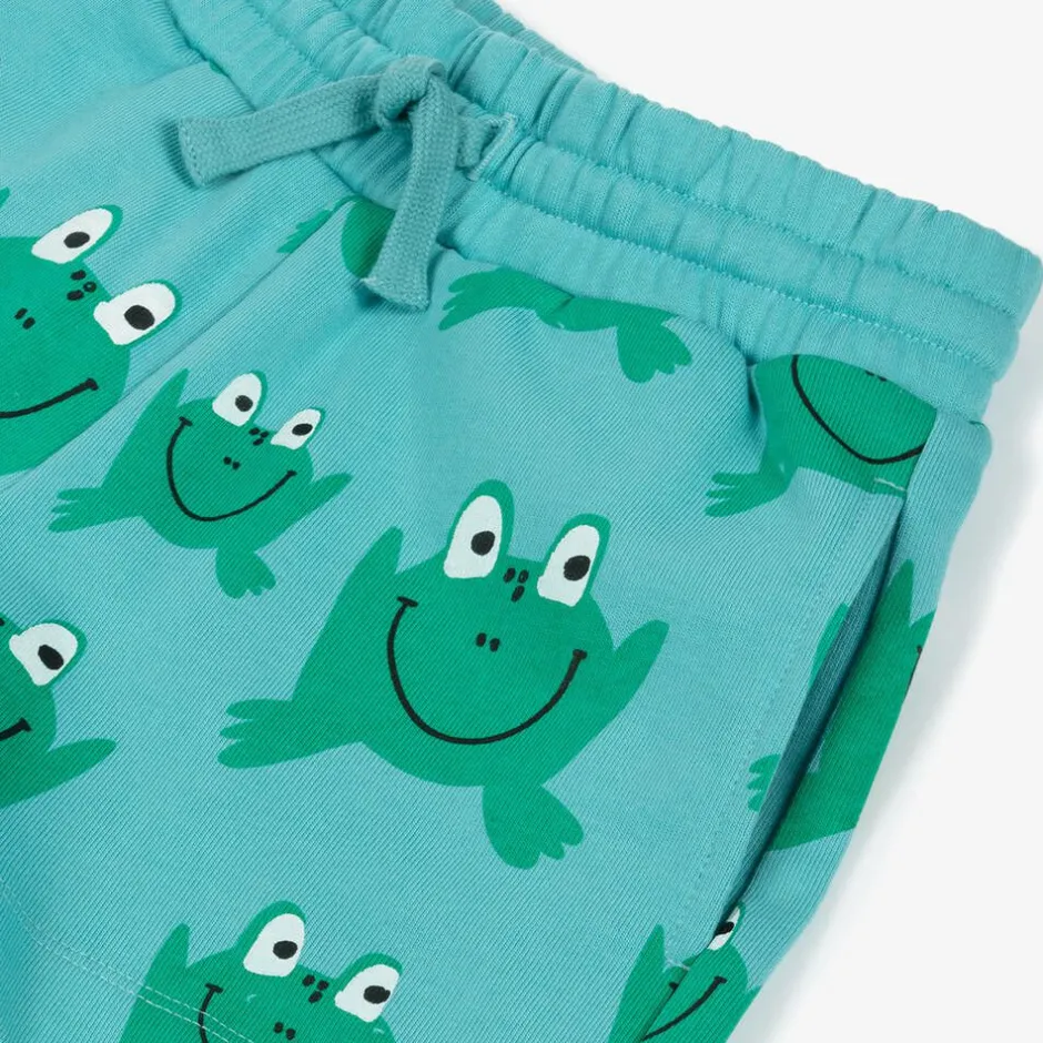 Stella McCartney Kids Aqua Blue Cotton Frog Shorts Best