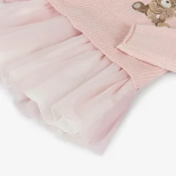 Mayoral Newborn Baby Bears Pink Knit & Tulle Bear Dress Sale
