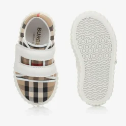 Burberry Baby Beige Check Trainers Discount