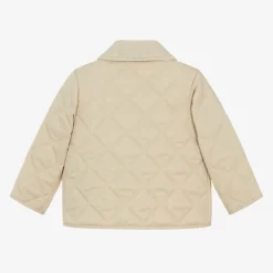 Burberry Baby Beige Quilted Jacket PaleStone Sale
