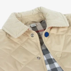 Burberry Baby Beige Quilted Jacket PaleStone Sale