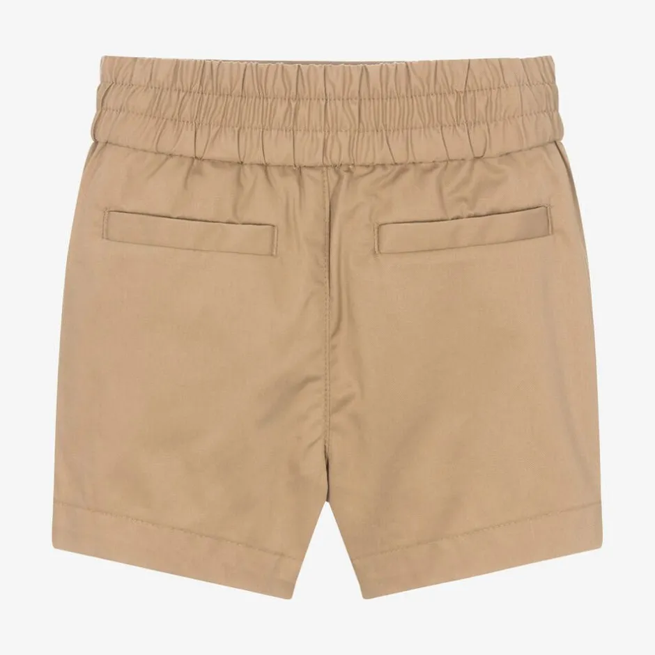Burberry Baby Boys Archive Beige Cotton EKD Shorts Outlet