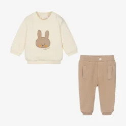 iDO Mini Baby Boys Beige Bunny Tracksuit Sale