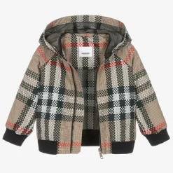 Burberry Baby Boys Beige Check Jacket Hot
