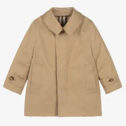 Burberry Baby Boys Beige Check Reversible Car Coat Clearance