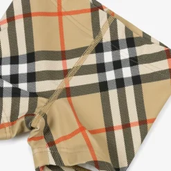 Burberry Baby Boys Beige Check Swim Shorts New
