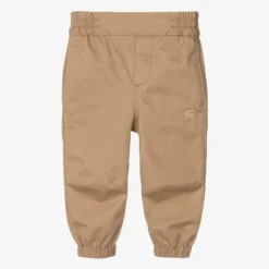 Burberry Baby Boys Beige Cotton EKD Trousers Discount