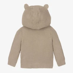 Guess Baby Boys Beige Cotton Knitted Cardigan Hot