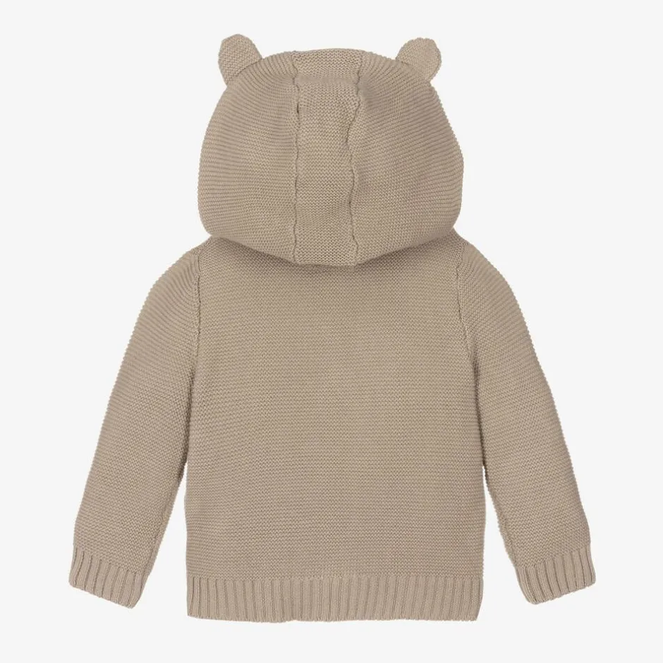 Guess Baby Boys Beige Cotton Knitted Cardigan Hot