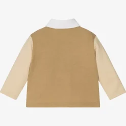 Burberry Baby Boys Beige Logo Top New