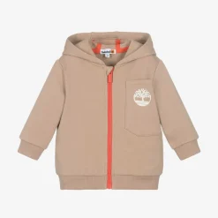 Timberland Baby Boys Beige Organic  Zip-Up Top Sale