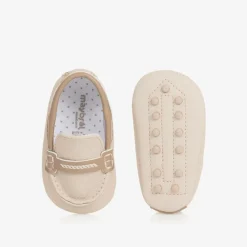 Mayoral Newborn Baby Boys Beige Pre-Walker Moccasins