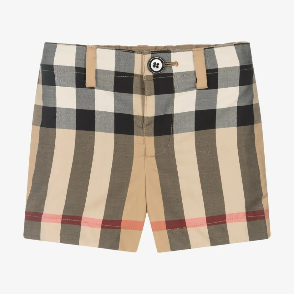 Burberry Baby Boys Beige Vintage Check Shorts Hot