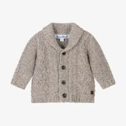 Tartine et Chocolat Baby Boys Beige Wool Cardigan New