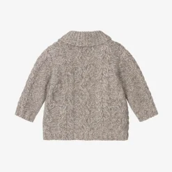 Tartine et Chocolat Baby Boys Beige Wool Cardigan New