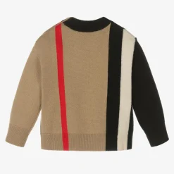 Burberry Baby Boys Beige Wool Jumper Clearance
