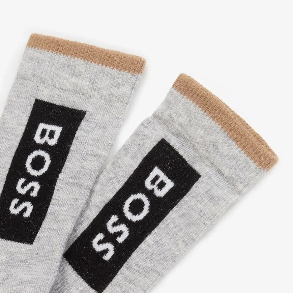 BOSS Baby Boys Black & Grey Socks (3 Pack) Discount