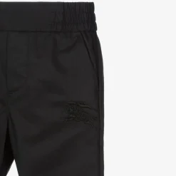 Burberry Baby Boys Black Cotton EKD Trousers New