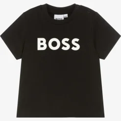 BOSS Baby Boys Black Cotton Jersey T-Shirt Online
