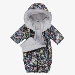 Pilguni Baby Boys Black Space Print 2-in-1 Snowsuit Sale