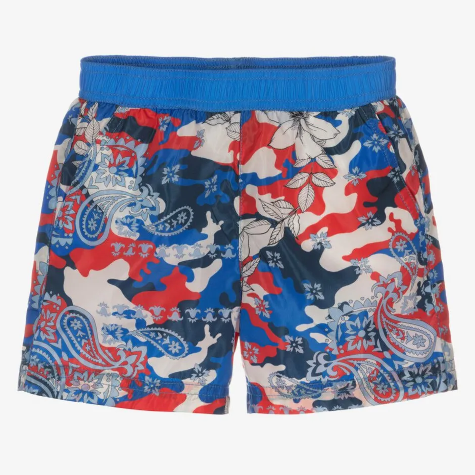 Moncler Enfant Baby Boys Blue Camouflage Print Swim Shorts Best