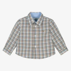 Dr. Kid Baby Boys Blue Check Cotton Shirt Online