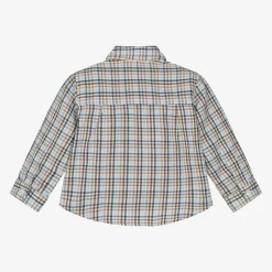 Dr. Kid Baby Boys Blue Check Cotton Shirt Online