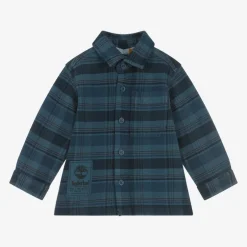 Timberland Baby Boys Blue Check Cotton Shirt Discount