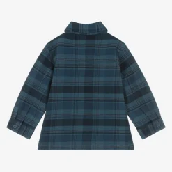 Timberland Baby Boys Blue Check Cotton Shirt Discount