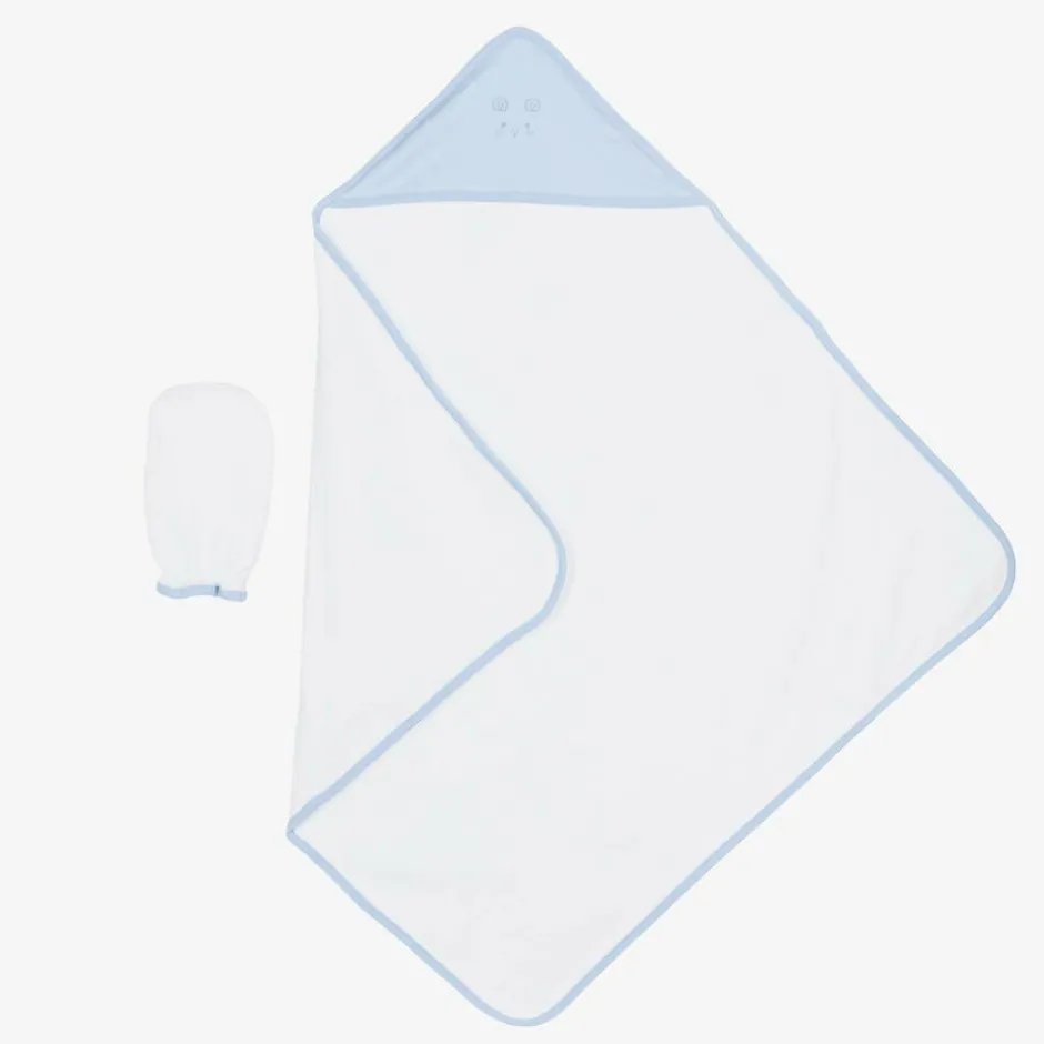 Kissy Kissy Baby Boys Blue Cotton Beary Best Friends Towel Set Clearance