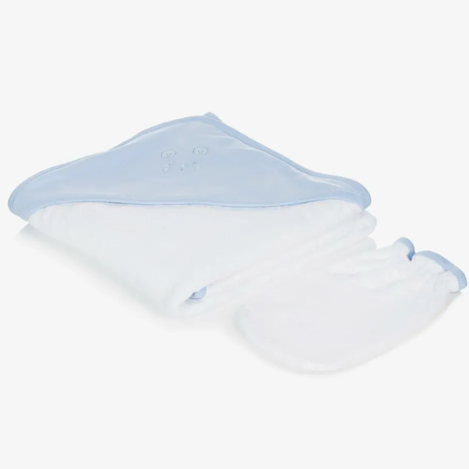 Kissy Kissy Baby Boys Blue Cotton Beary Best Friends Towel Set Clearance