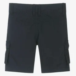 AIGNER Baby Boys Blue Cotton Cargo Shorts Sale