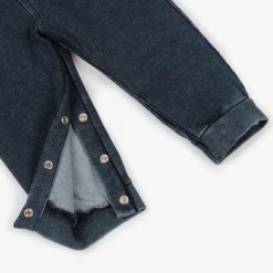 Guess Baby Boys Blue Cotton Dungarees Clearance