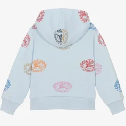 Burberry Baby Boys Blue Cotton Logo Hoodie Hot