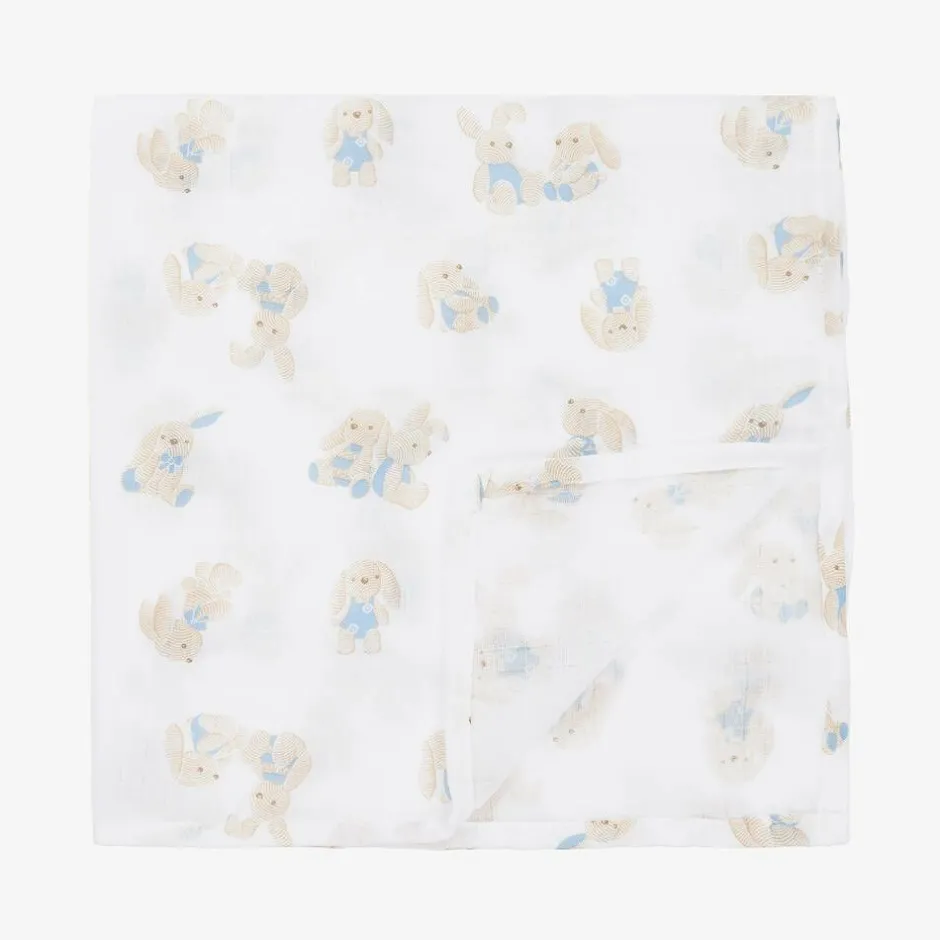 Mayoral Baby Boys Blue Cotton Muslins (3 Pack) Clearance