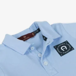 AIGNER Baby Boys Blue Cotton Polo Shirt Hot