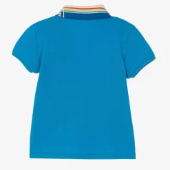 Gucci Baby Boys Blue Cotton Polo Shirt Hot