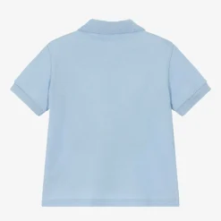 Versace Baby Boys Blue Cotton Polo Shirt Outlet