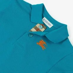 Burberry Baby Boys Blue Cotton Polo Shirt Hot