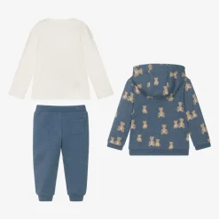 Mayoral Newborn Baby Boys Blue Cotton Tracksuit Set Hot