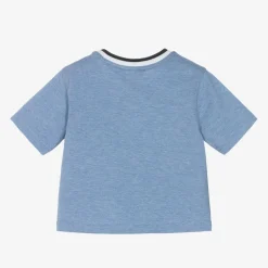 Burberry Baby Boys Blue Cotton T-Shirt Best