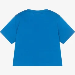 Burberry Baby Boys Blue Cotton Varsity T-Shirt Best