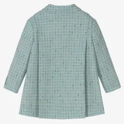 Gucci Baby Boys Blue Damier Wool Check Coat Hot