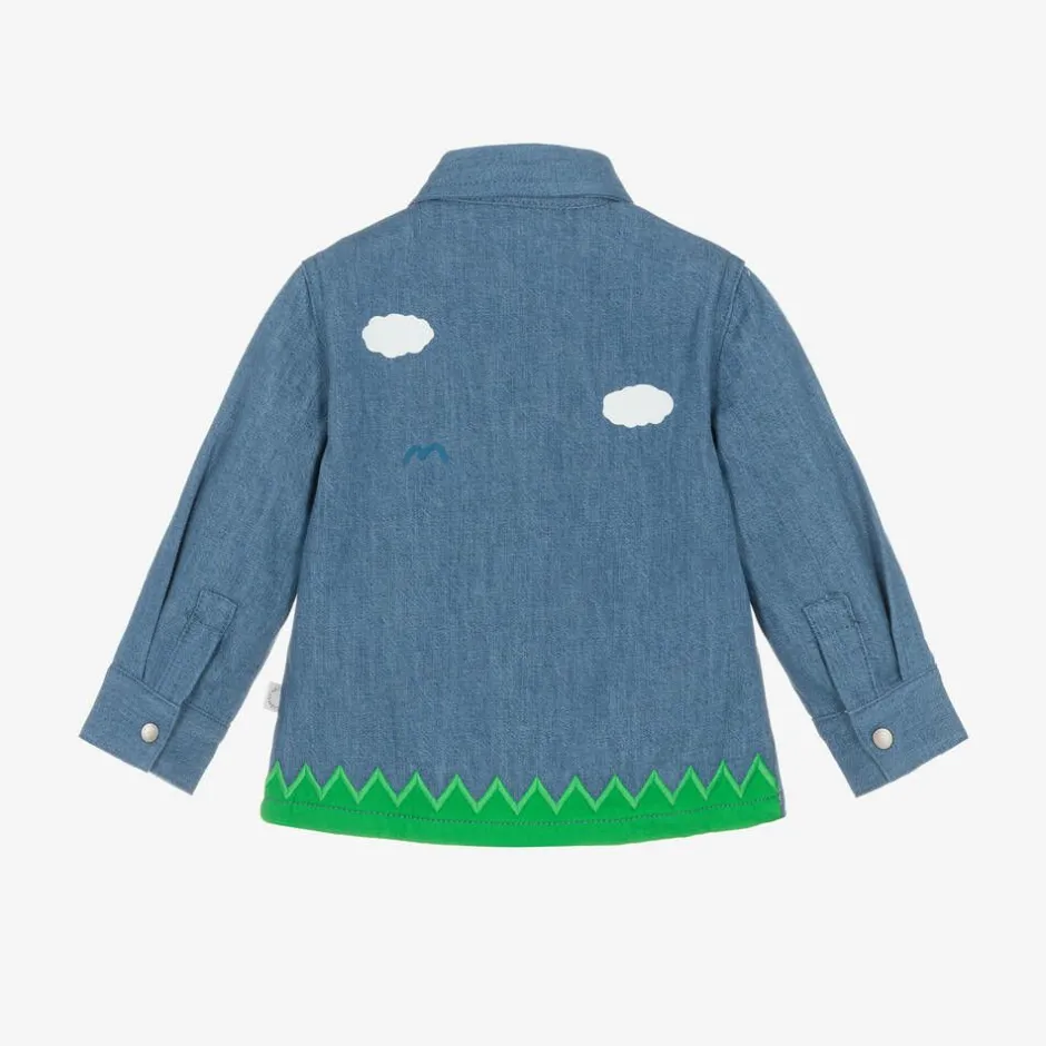 Stella McCartney Kids Baby Boys Blue Denim Farmyard Shirt Online