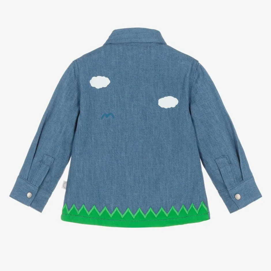 Stella McCartney Kids Baby Boys Blue Denim Farmyard Shirt Online