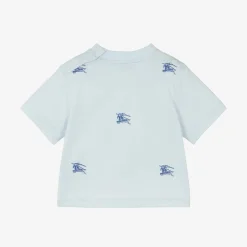 Burberry Baby Boys Blue EKD Cotton T-Shirt Discount