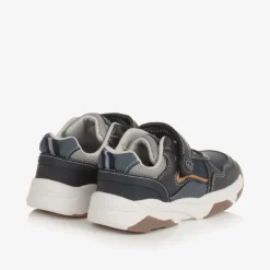 Beppi Baby Boys Blue Faux Leather Trainers