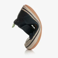 Tip Toey Joey Baby Boys Blue Leather Hi-Top Trainers Sale