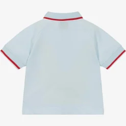 Burberry Baby Boys Blue Logo Polo Shirt Clearance