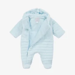 Emile et Rose Baby Boys Blue Plush Teddy Pramsuit Online